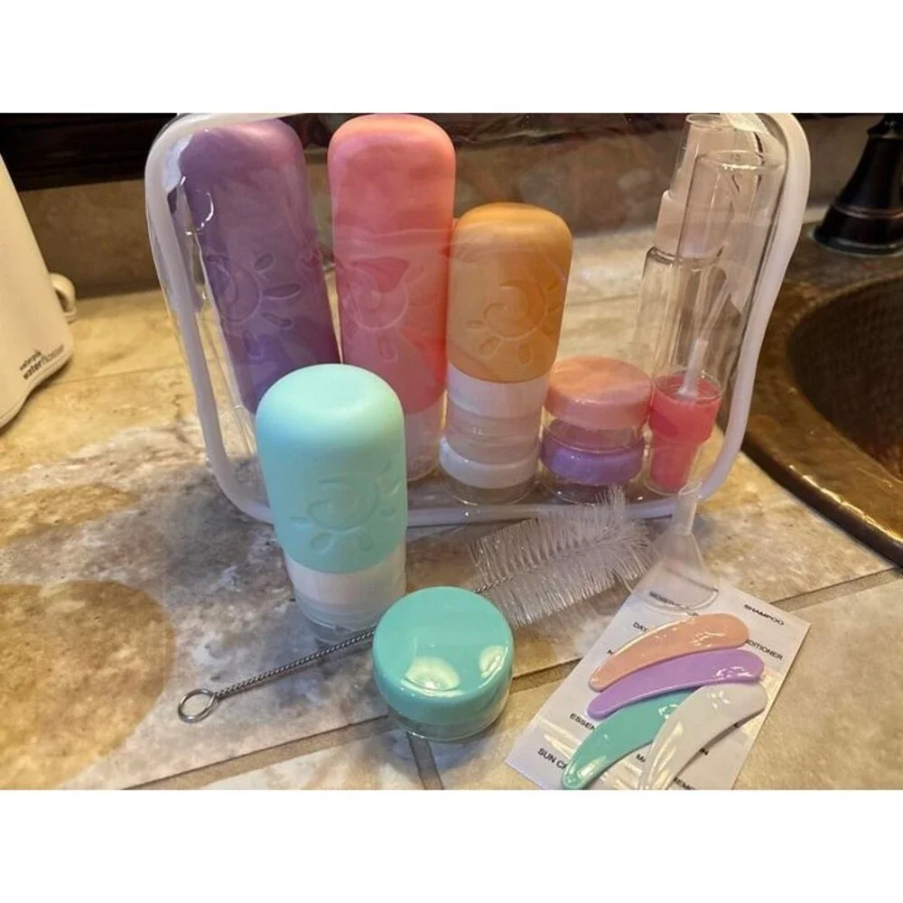 18 Pack travel Bottles for Toiletries, TSA Approved Silicone Travel Containers